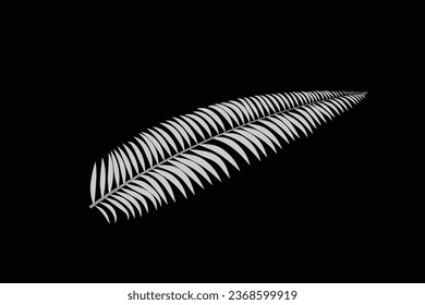 white color leaf and black color abstrack background designe.