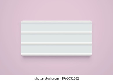 white color light box on pink background