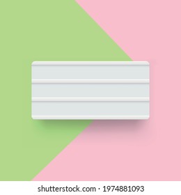 white color light box on colorful back