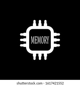 White color memory icon - vector illustration