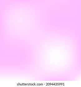 White Color Minimal Digital Gradient Mesh. Watercolor Smooth Vibrant Empty Pink Gradient Backdrop. Pastel Trendy Barbie Fashion Blurred Texture. Bright Liquid Soft Light Vector Blurry Background.