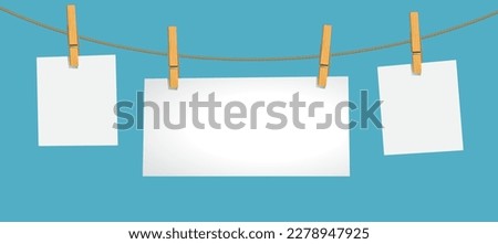 Similar – Image, Stock Photo Clothespins hanging on the line