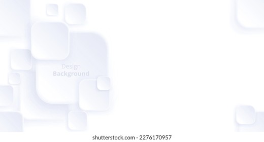 white color rectangular style neumorphic design background