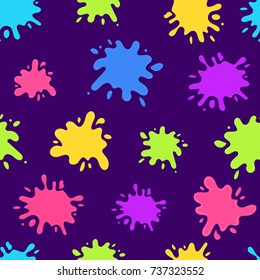 White Color Round Splash and Blot Background Pattern on a Purple . Vector illustration