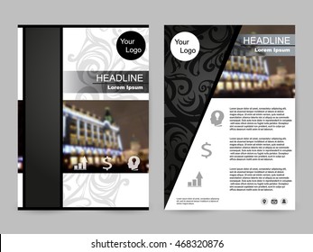 White Color Scheme with City Background Business Book Cover Design Template in A4. Can be adapt to Brochure, Annual Report, Magazine, Poster, Corporate Presentation, Portfolio, Flyer, Banner, Website
