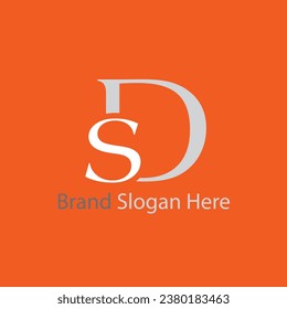 White Color SD Letter Logo Design