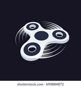 White Color Spinner Icon, Vector Illustration Logo.