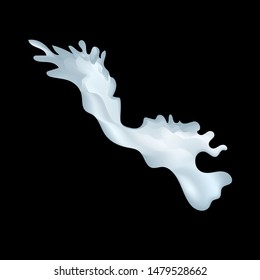 white color splash vector illustration on dark background 