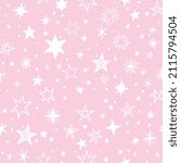 white color star patterns on pink background, vector