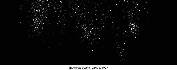 White color vector snowfall. Editable snowfall snowflakes design background