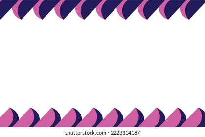 White colored blank background with purple colored curvy shapes as a frame. Background with copyspace.