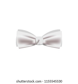 white colored bow tie icon. Element of bow tie illustration. Premium quality graphic design icon. Signs and symbols collection icon for websites, web design, mobile app on white background