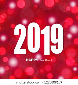 white colored hang tag numbers for New Year 2019