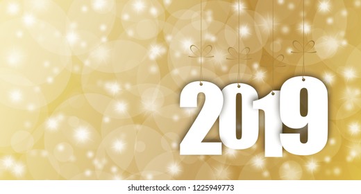 white colored hang tag numbers for New Year 2019