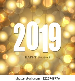 white colored hang tag numbers for New Year 2019