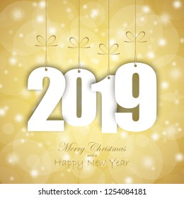 white colored hang tag numbers for New Year 2019