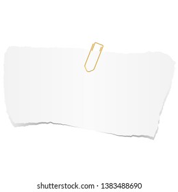 white colored scrap of paper with paper clip