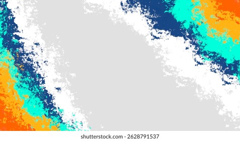 White and colorful abstract grunge brush background