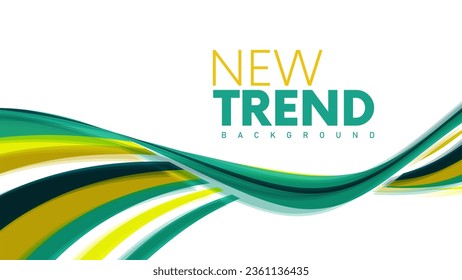 White and Colorful Flowing Lines Modern Template Graphic Design. Minimalist Waving speed lines, vibrant and vivid looking Post. Business presentation design background. 