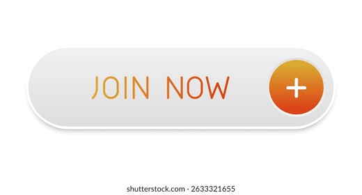 White and colorful gradient CTA button: Join now.