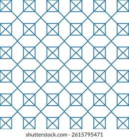 white colour background blue box pattern vector