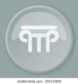 White Column icon on grey web button