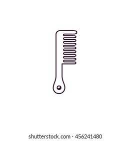 white comb isolated icon design, vector illustration graphic