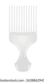 White comb set. vector illustration