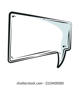 white comic speech bubble icon