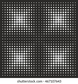 White comic vector pattern dots on black background