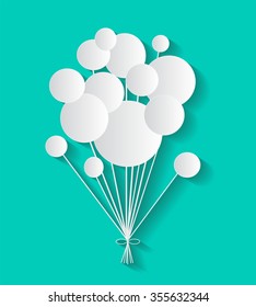 white communication bubbles on the grey background. Eps 10 vector file.