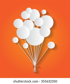 white communication bubbles on the grey background. Eps 10 vector file.