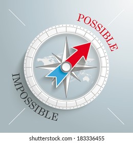 White compass on the grey background. Eps 10 vector file.