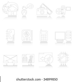 white computer icons