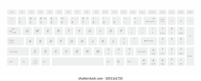 Vector White Pc Keyboard Keyboard Very Stock Vector (Royalty Free ...