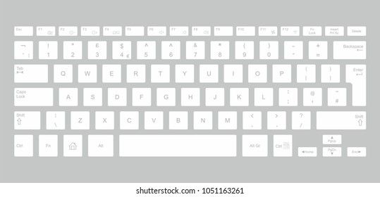 Similar Images, Stock Photos & Vectors Of Vector White Pc Keyboard 