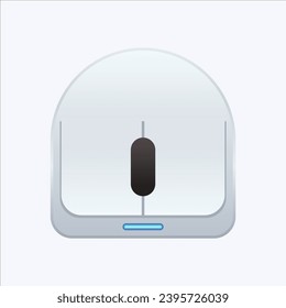 White Computer mouse vector icon