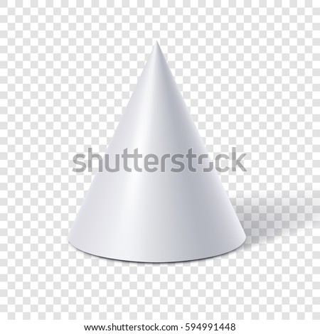 White cone isolated on transparent background