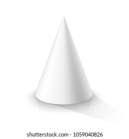 White cone. Vector illustration