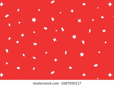 Patrón sin fisuras de confeti blanco (eps con fondo transparente)