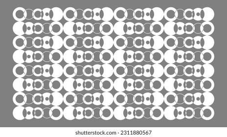 White connected circles and gray background