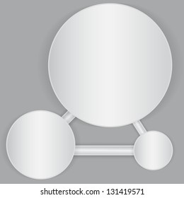 White connected paper sheet banners.