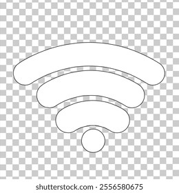 White connection vector icon, wifi signal ,full wifi network connection