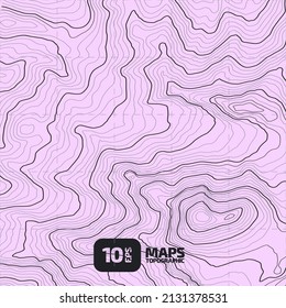 White contours vector topography stylized height of the lines. The concept of a conditional geography scheme and the terrain path. 1x1 size wide. Map on land vector terrain Illustration.