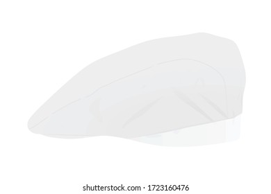 White cook hat. vector illustration