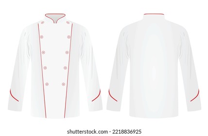 White cook uniform. vector illustration