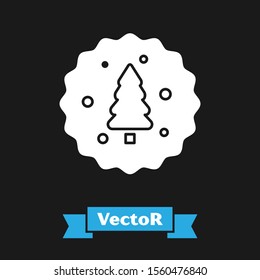 White Cookie or biscuit with chocolate icon isolated on black background.  Vector Illustration