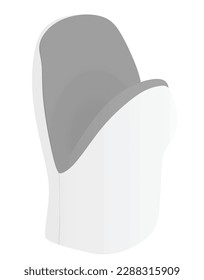 White cooking glove. vector illustration