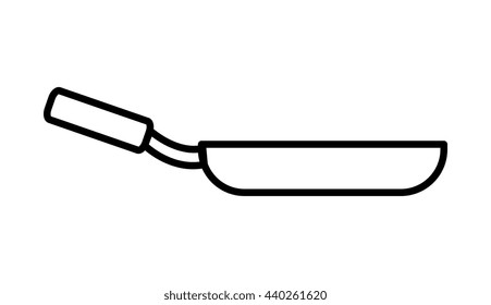 white cooking pan over isolated background,kitchen concept,vector illustration