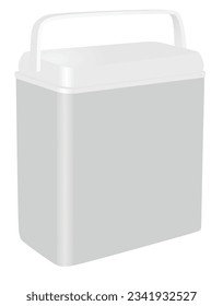 White cooler box. vector illustration